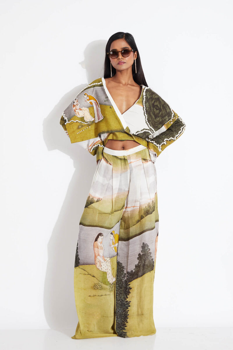 Embroidered Jacket Linen